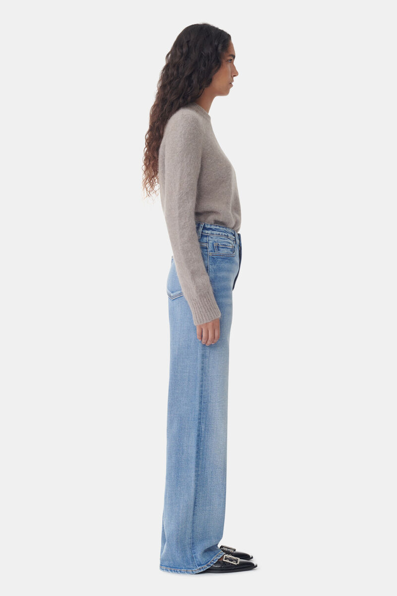 Mid Blue Andi Jeans, Cotton, in colour Mid Blue Vintage - 2 - GANNI