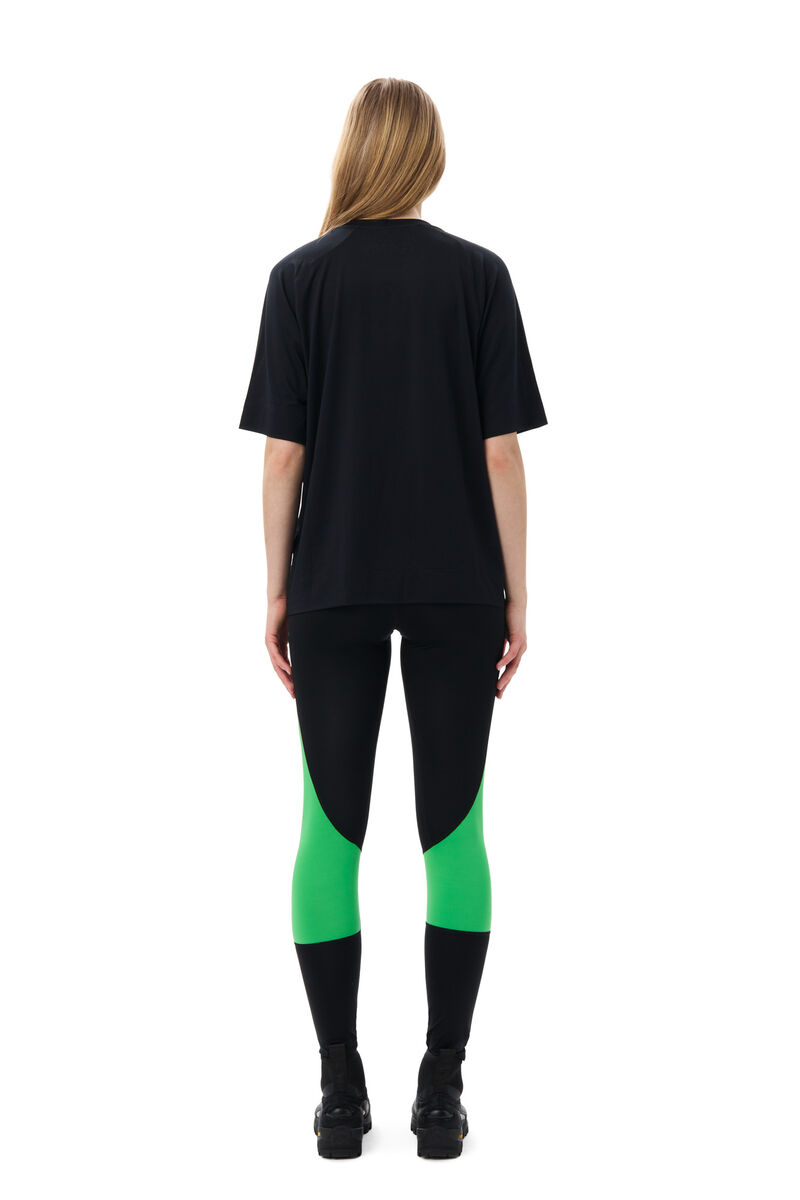Legging à taille ultra-haute Active, Recycled Nylon, in colour Black - 4 - GANNI