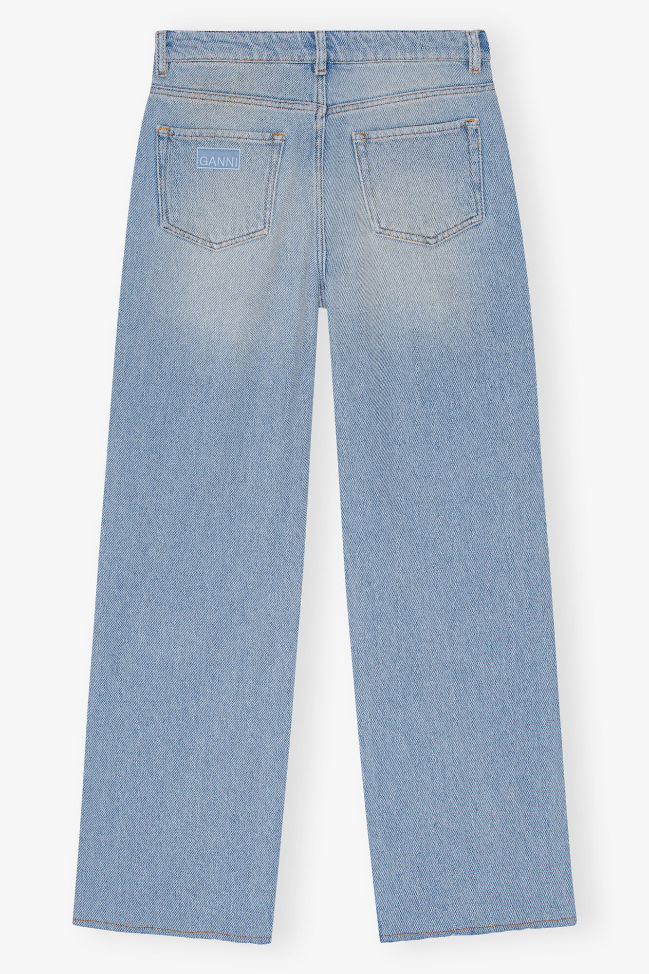 Light Blue Izey Jeans, Cotton, in colour Tint Wash - 2 - GANNI