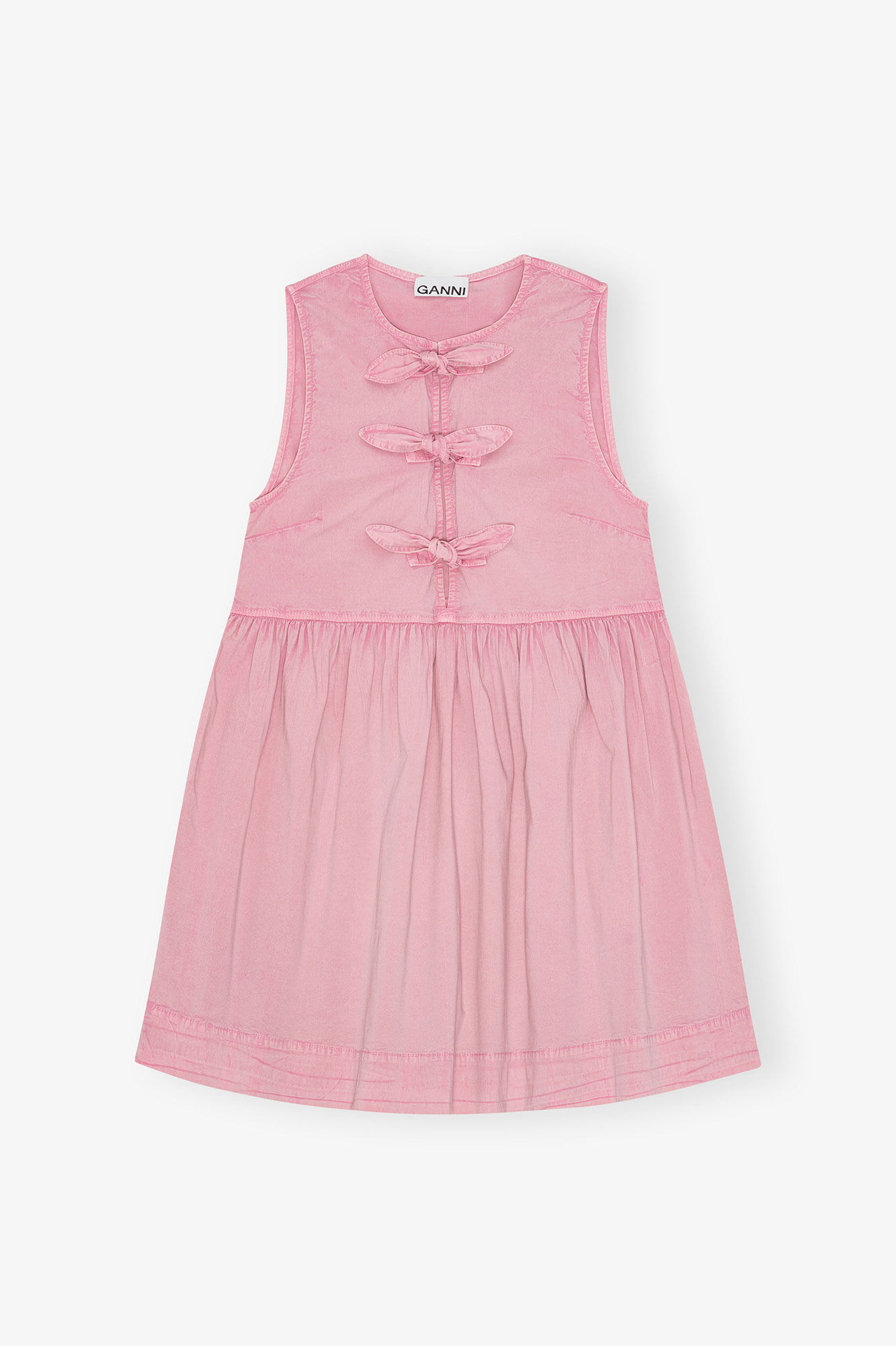 Pink Washed Dress, Elastane, in colour Bleached Mauve - 1 - GANNI