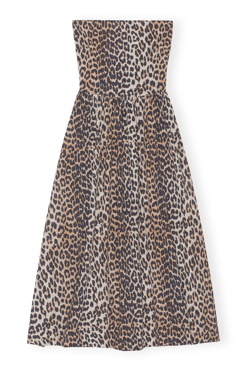 Tieband Multifunctional Dress, in colour Leopard - 1 - GANNI