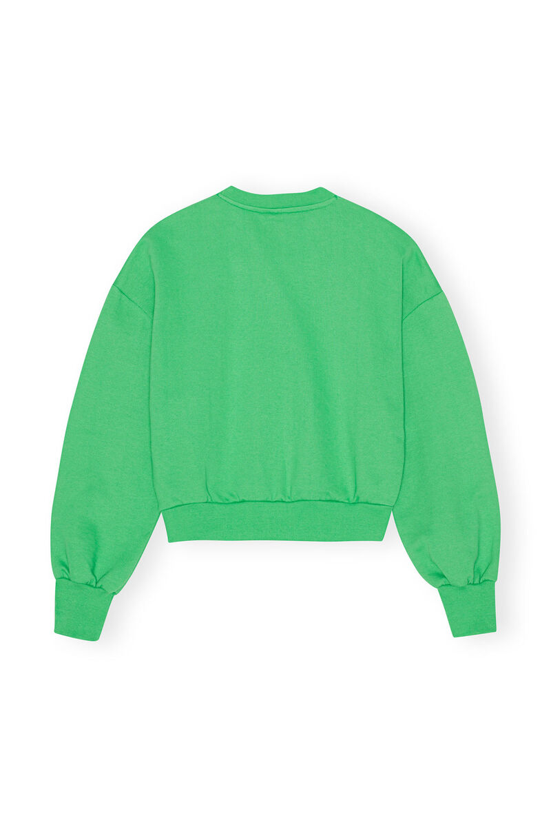Green Butterfly Sweatshirt, in colour Kelly Green - 2 - GANNI