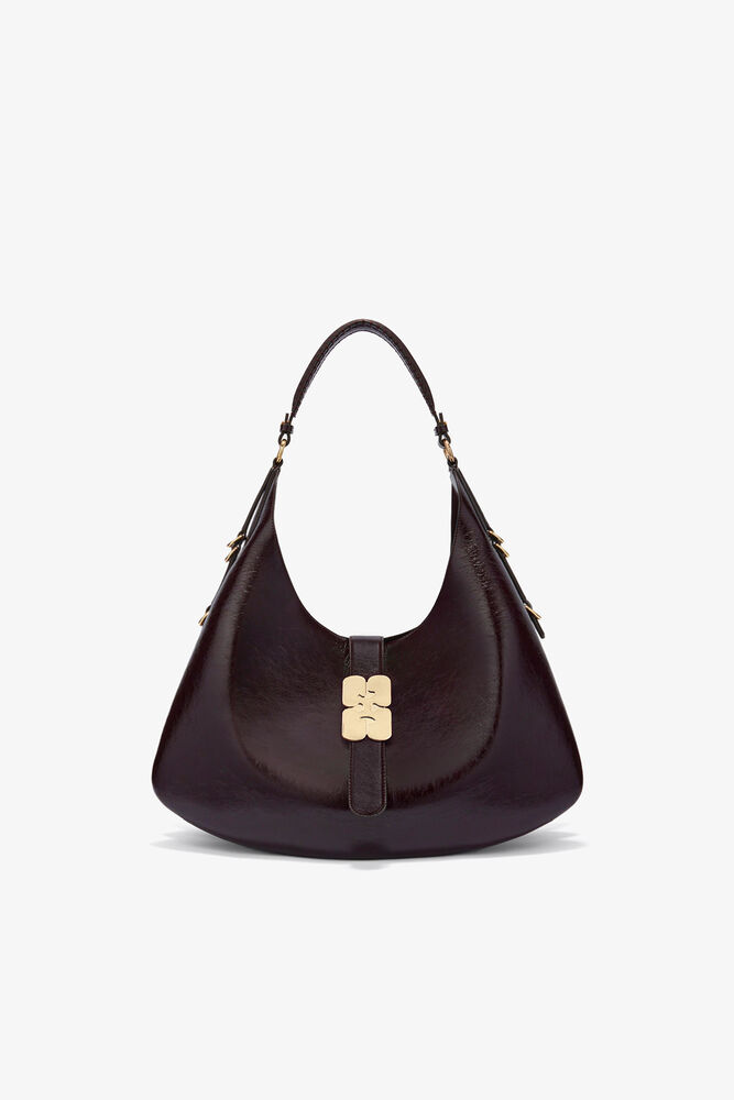 Large Kat Bag in Brown Shine, Demitasse