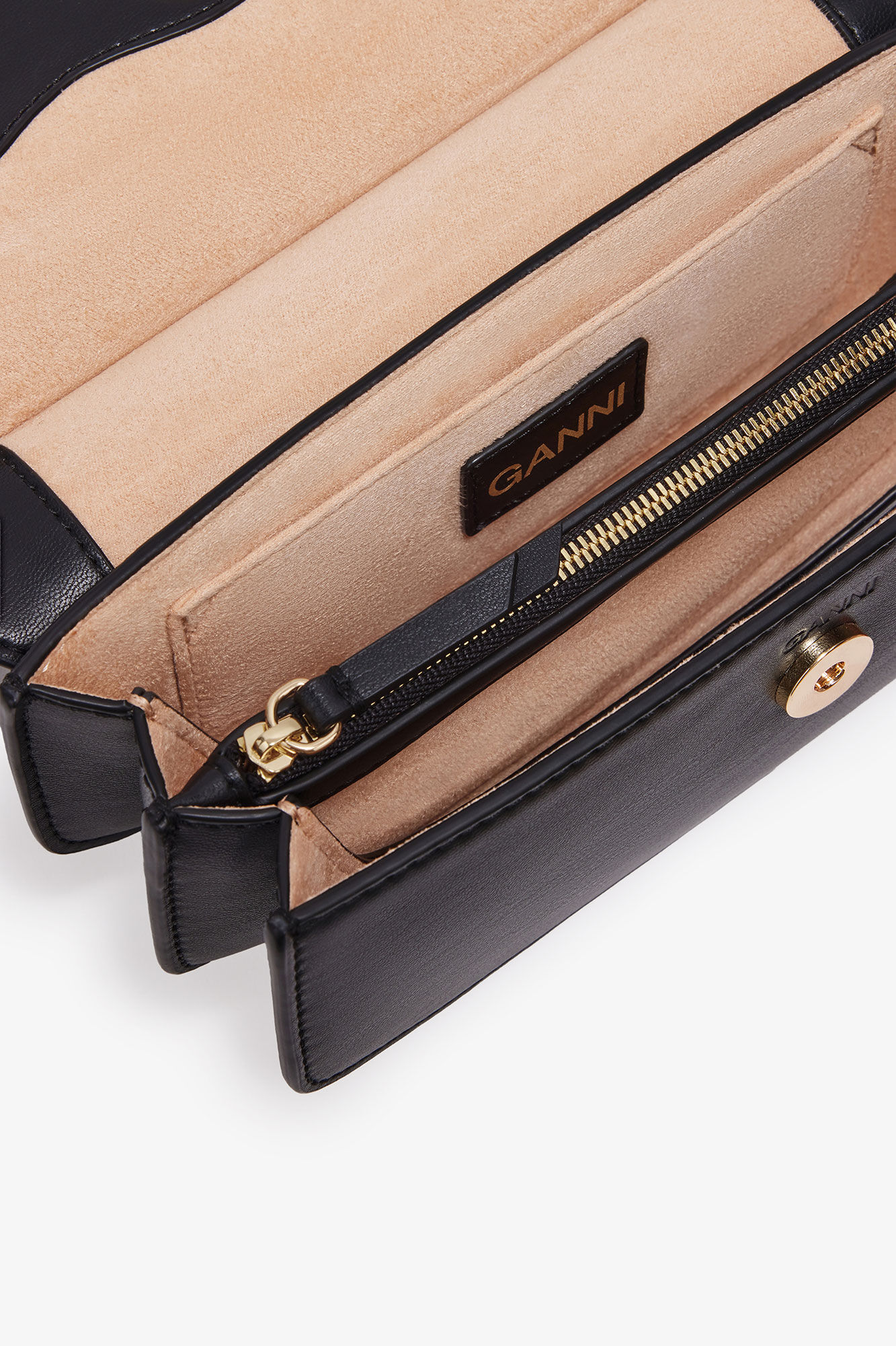 Black Mini Top Handle Apo-G Bag, Polyester, in colour Black - 3 - GANNI