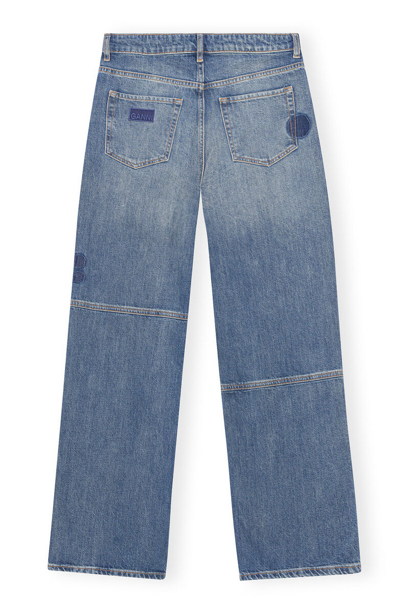 Patch Izey Jeans, Cotton, in colour Tint Wash - 2 - GANNI
