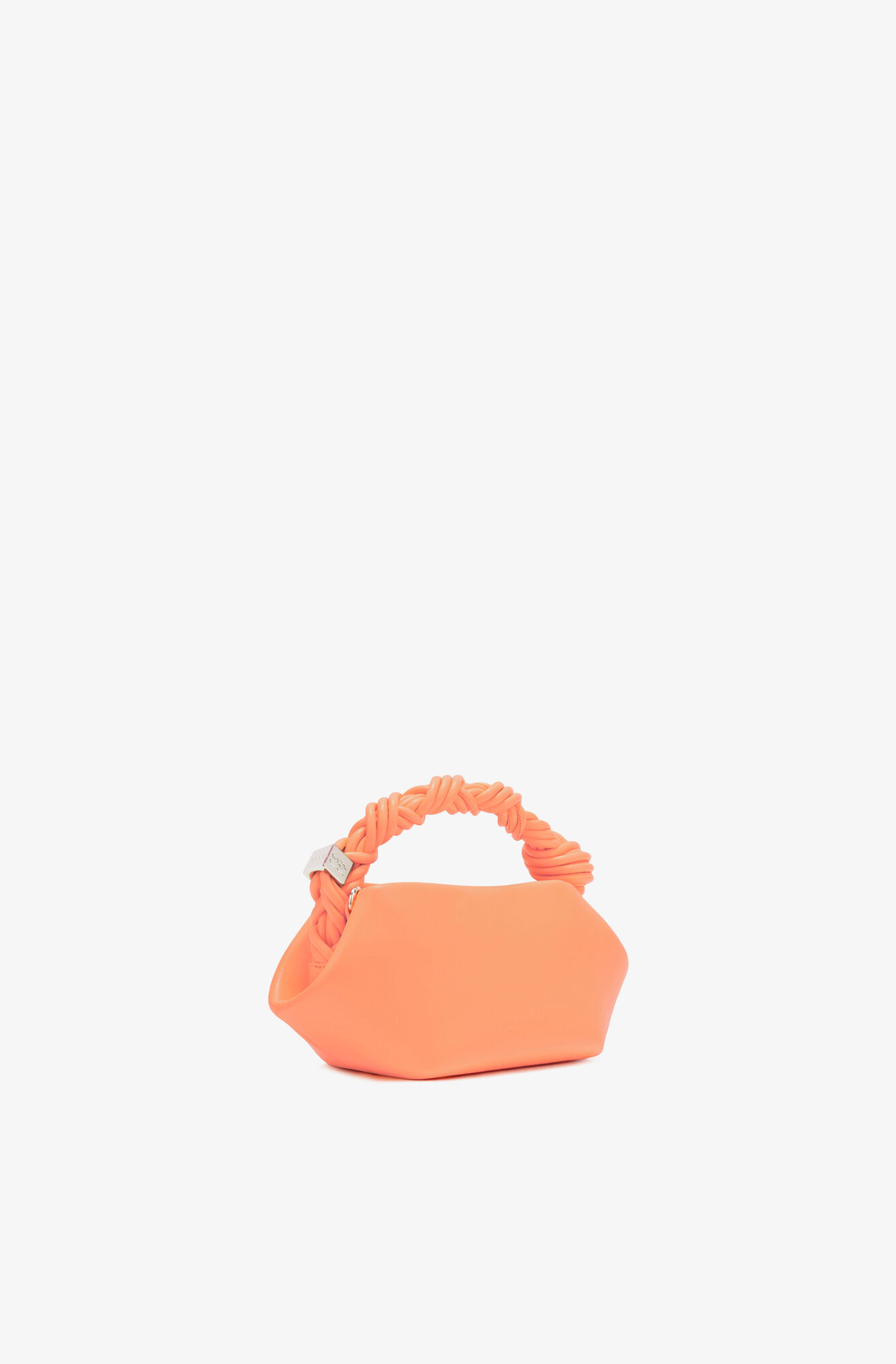 Mini Bou Bag in Orange, Recycled Leather, in colour Cantaloupe - 2 - GANNI