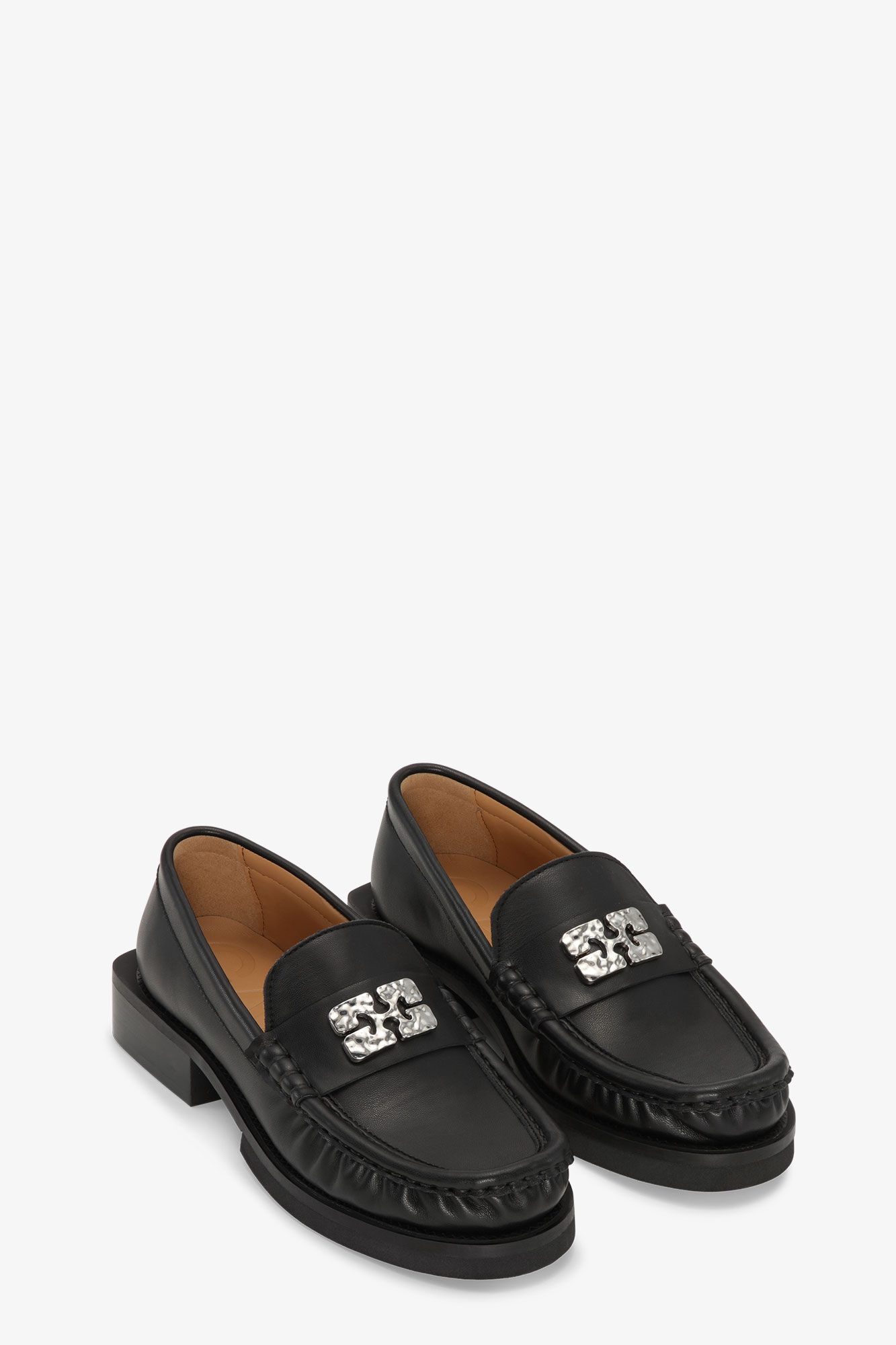 「高評価！」注目のレビュ Butterfly Black Black Logo US GANNI | Loafers 靴