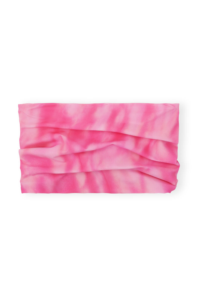 Bandeau Bikini Top, Elastane, in colour Dreamy Daze Phlox Pink - 2 - GANNI