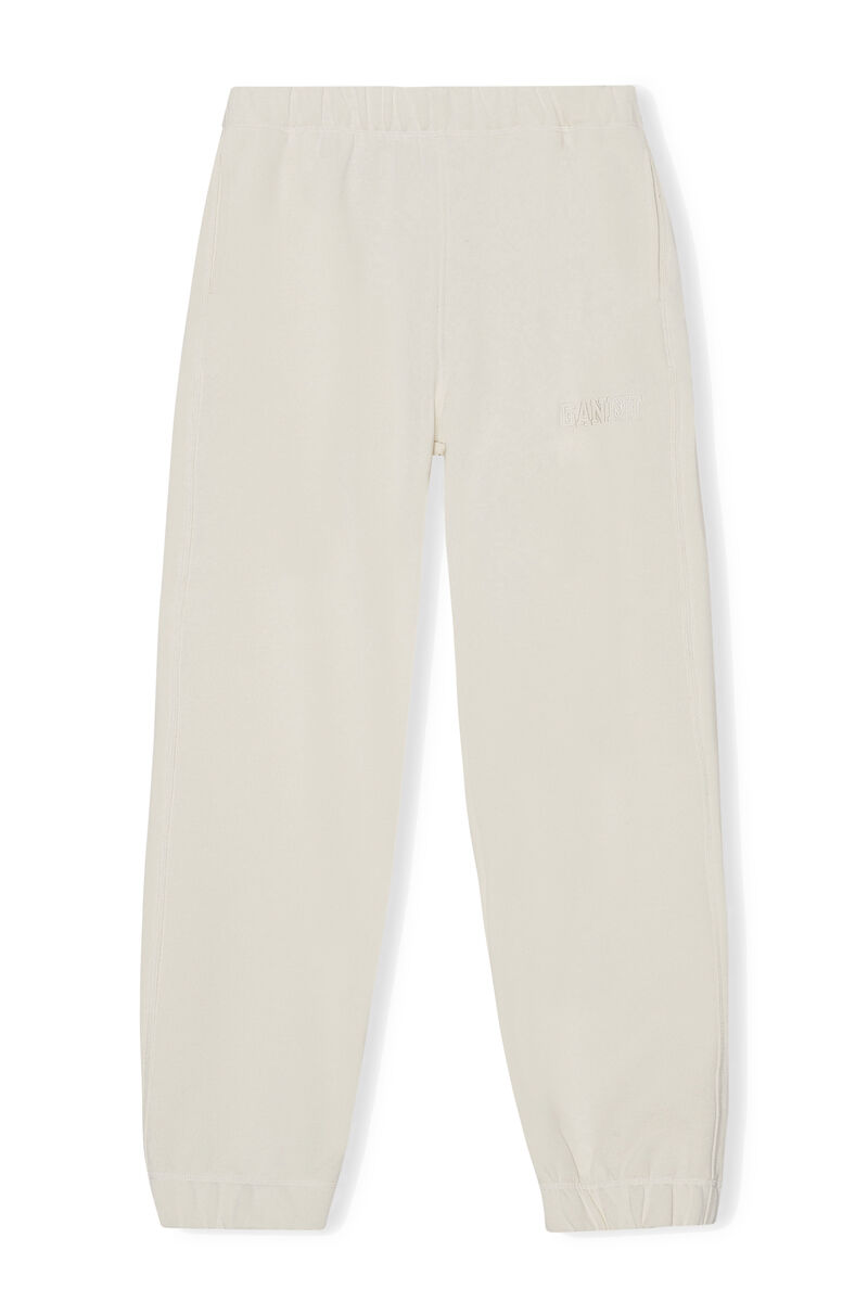 Software Isoli Elasticated Pants, Cotton, in colour Egret - 1 - GANNI