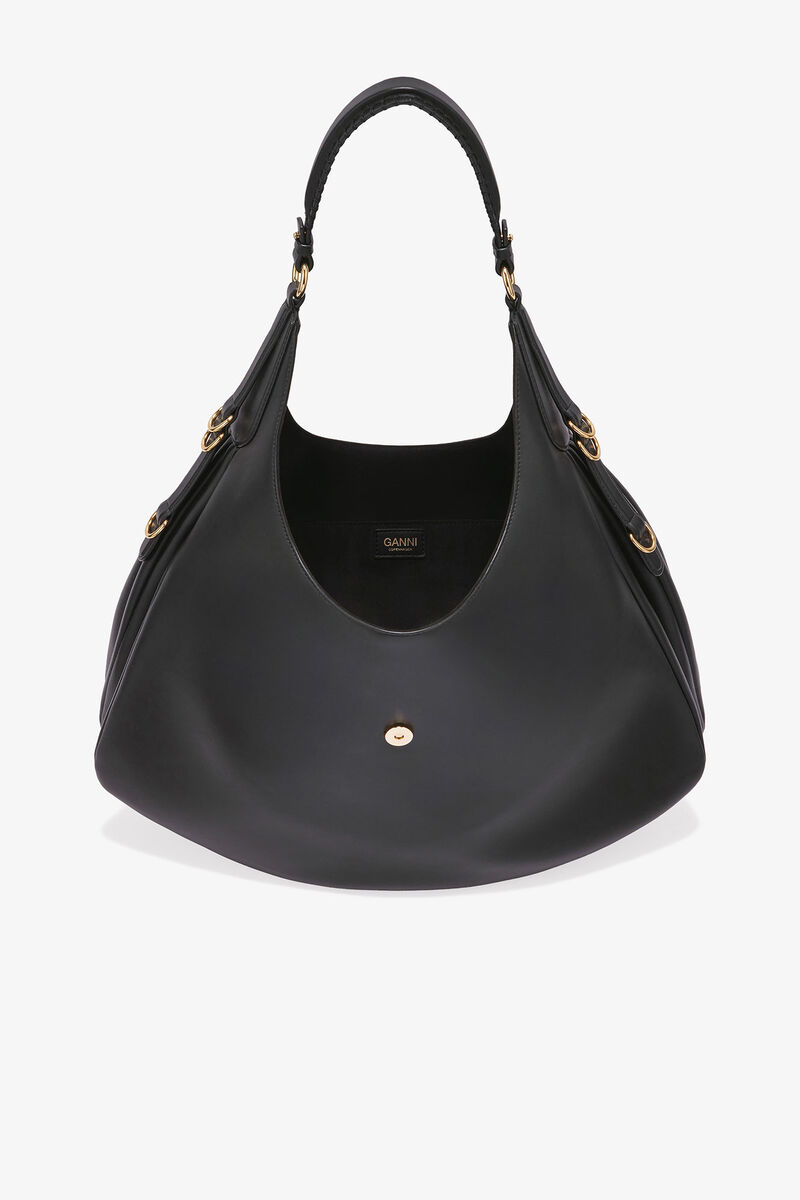 Black Large Kat Bag, Polyester, in colour Black - 3 - GANNI
