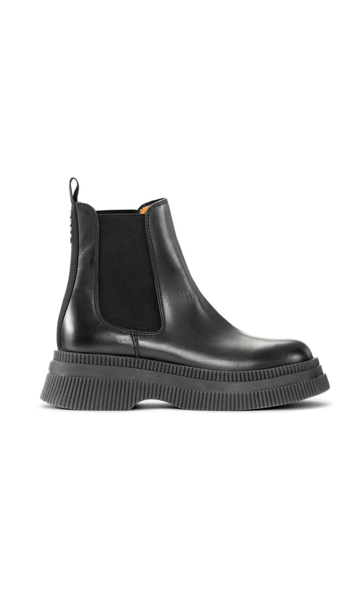 Creepers Chelsea Boots, Leather, in colour Black - 1 - GANNI