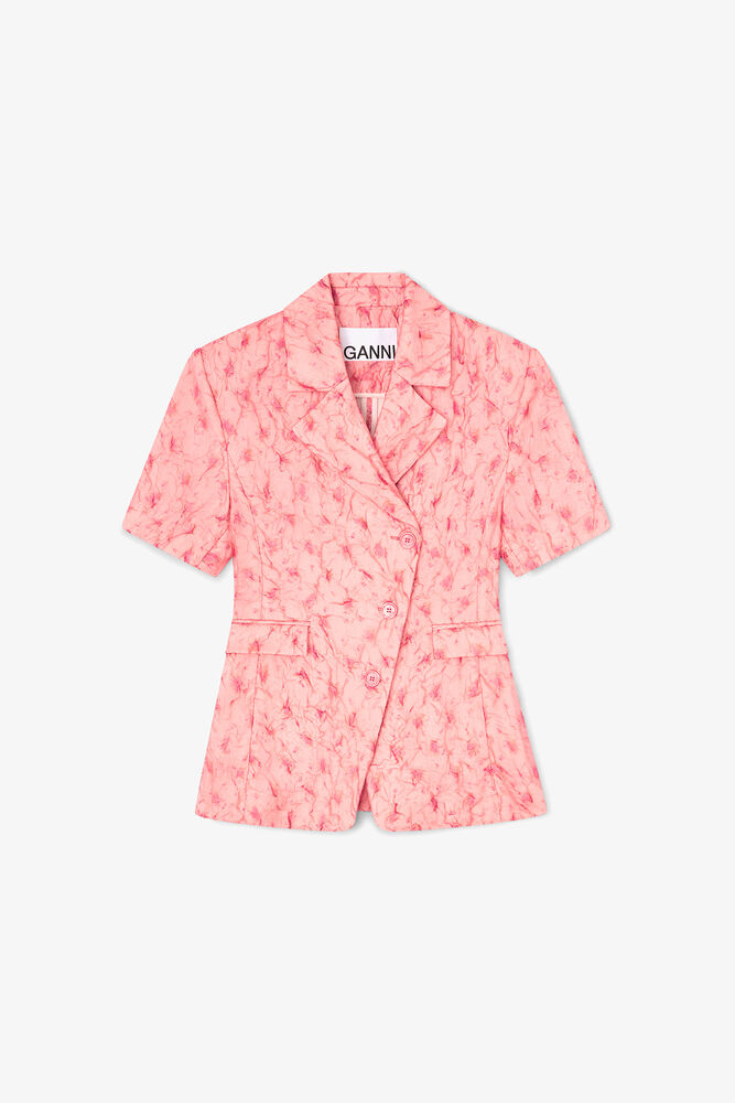 Blazer in Shibori Organza, Lantana