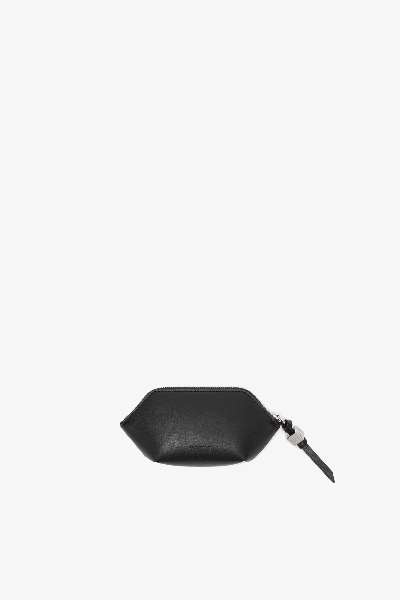 Bou Coin Purse with Poodle, Recycled Leather, in colour Black - 2 - GANNI