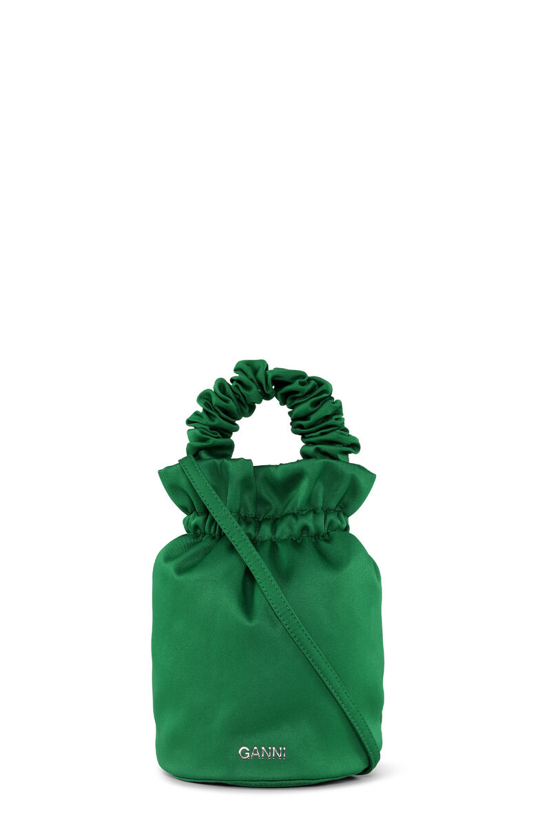 Tasche mit Griff für besondere Anlässe, in colour Kelly Green - 1 - GANNI