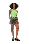 Leopard Mini Shorts, Polyester, in colour Maxi Leopard - 3 - GANNI