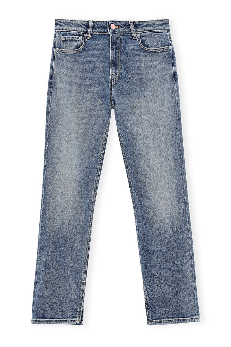 Cutye Jeans, Elastane, in colour Mid Blue Vintage - 1 - GANNI