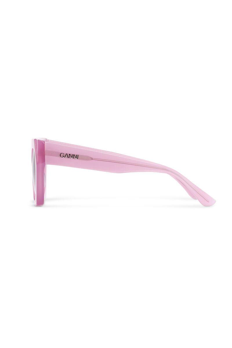 Biodegradable Acetate Oversized Sunglasses, Biodegradable Acetate, in colour Sweet Lilac - 2 - GANNI