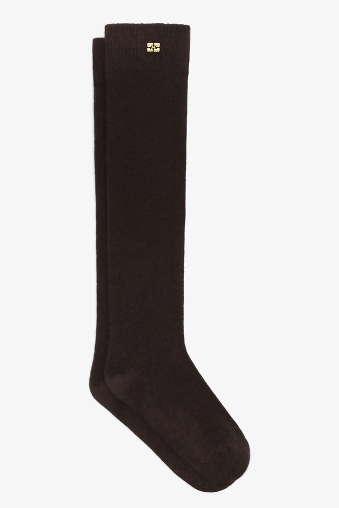 Chaussettes hautes en laine, Chocolate Plum