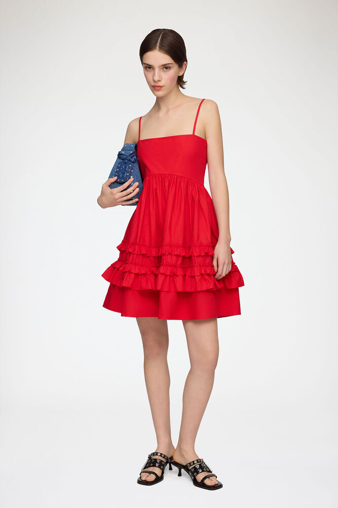 Dress in Red Cotton, Racing Red