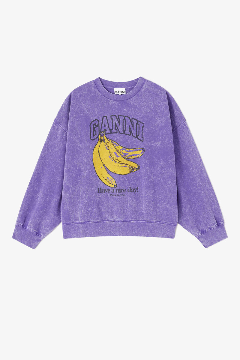 Vintage Wash Sweatshirt, in colour Passion Flower - 1 - GANNI