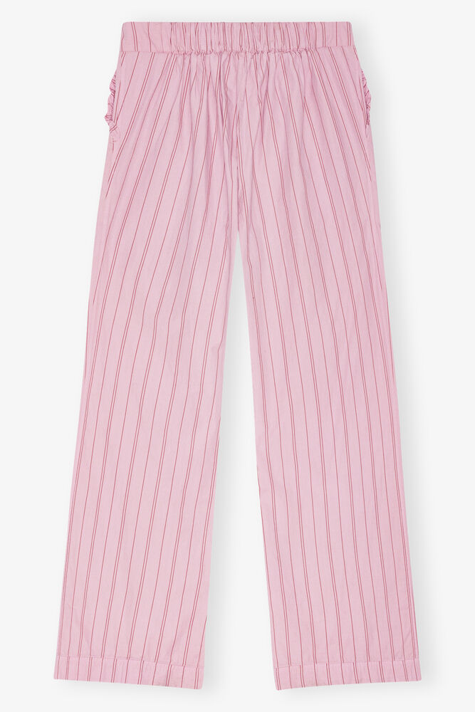 Stripe Cotton Pyjama Pants, Lilac Sachet
