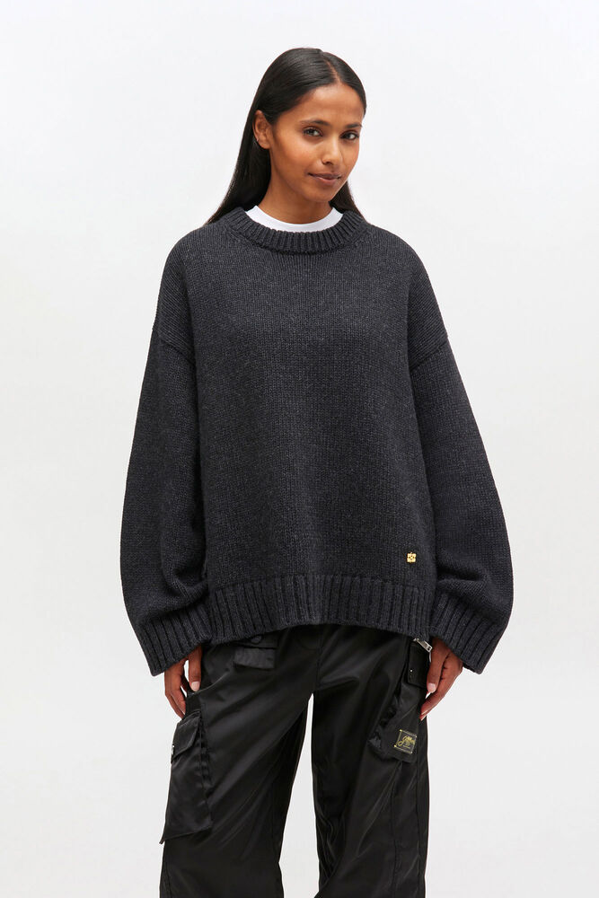 Dark Grey Wool Mix Sweater, Phantom