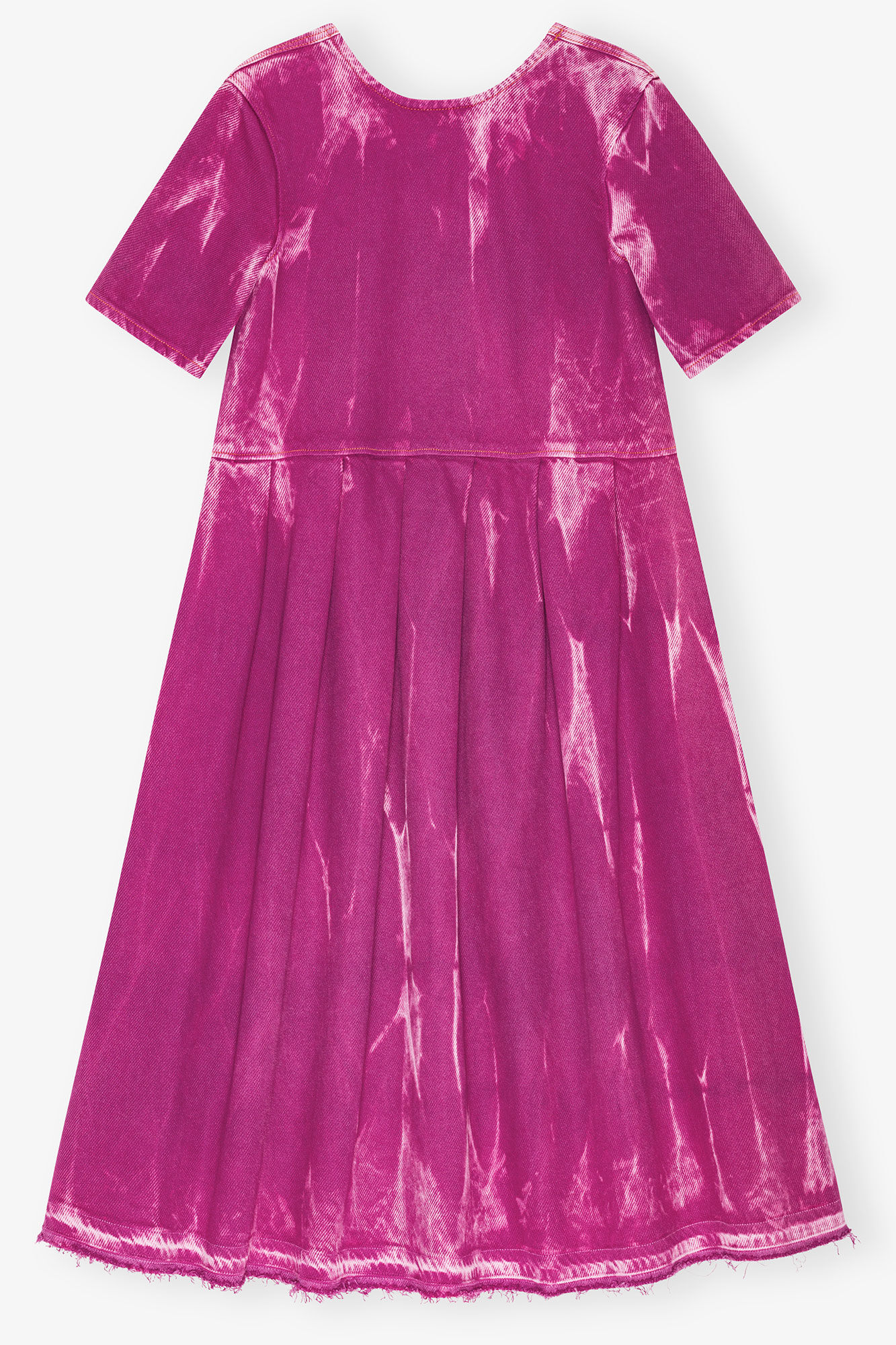Denim Midi Dress, Cotton, in colour Boysenberry - 1 - GANNI