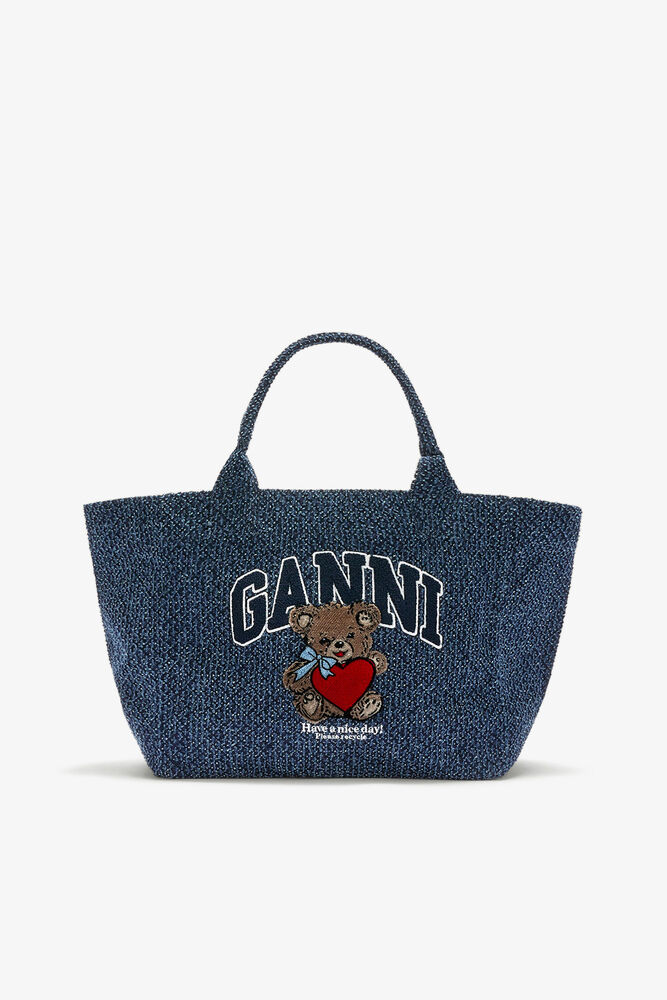 Denim Medium Bear Tote, Rinse