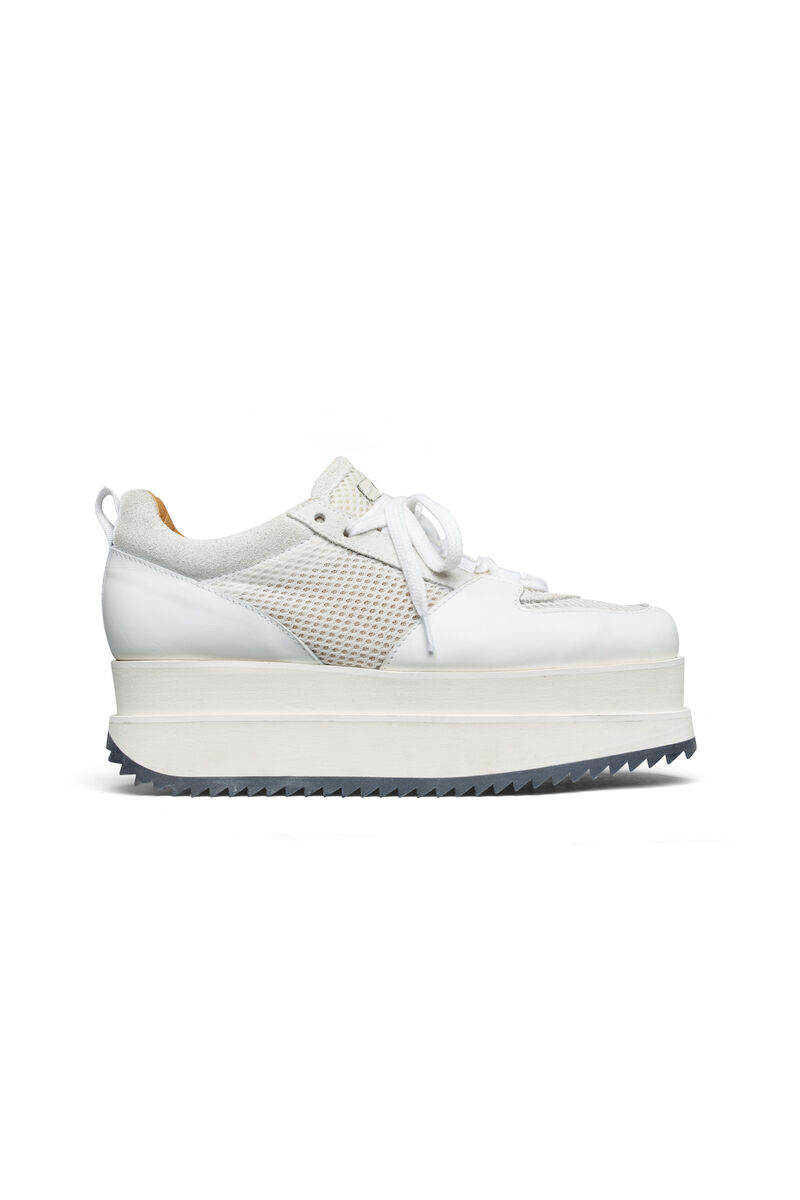 Naomi Tech Sneakers, in colour Bright White - 1 - GANNI