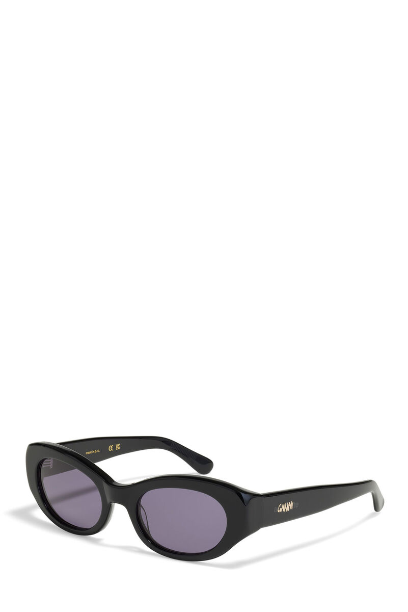 GANNI x Ace & Tate Black Dakota Sunglasses, Acetate, in colour Black - 3 - GANNI