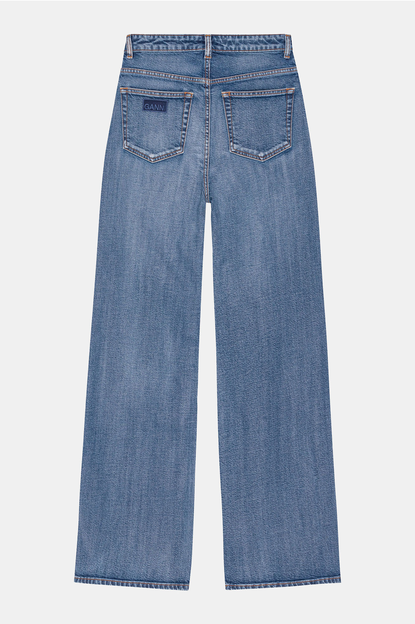 Mid Blue Andi Jeans, Cotton, in colour Mid Blue Vintage - 2 - GANNI