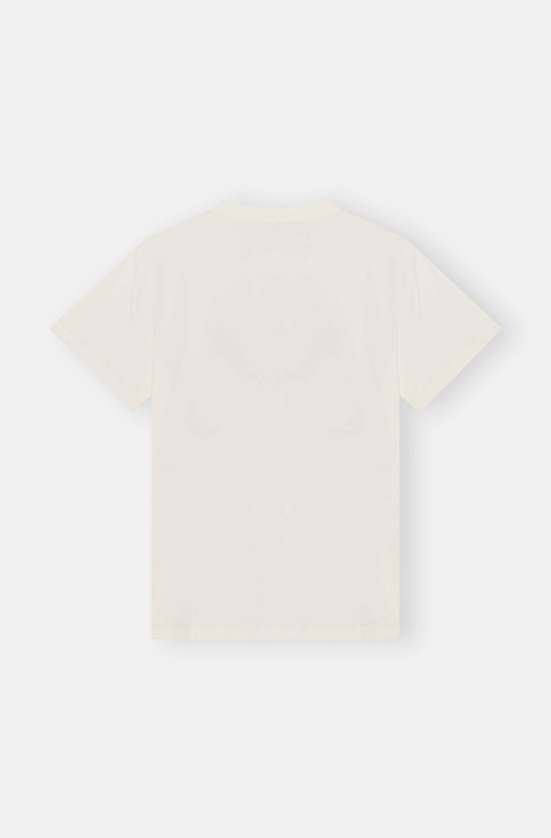 Heart University Of Love T-shirt, Cotton, in colour Egret - 2 - GANNI