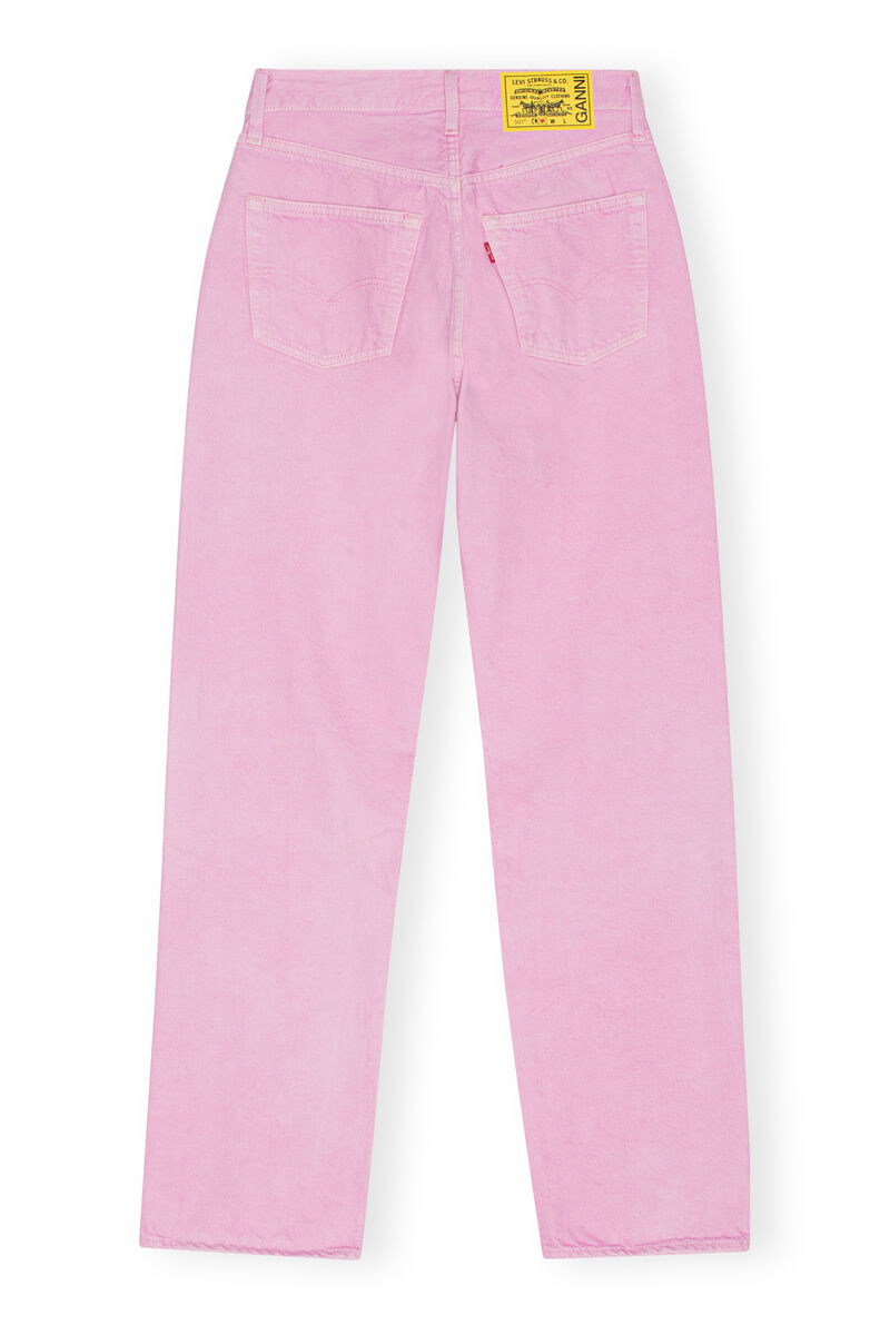 90s 501 Jeans, Cotton, in colour Natural Pink - 2 - GANNI
