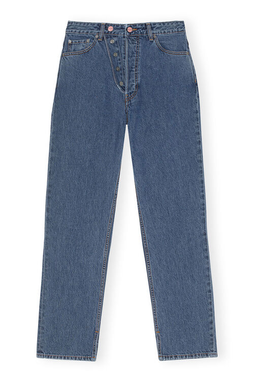 가니 청바지 GANNI Figni Jeans,Mid Blue Stone