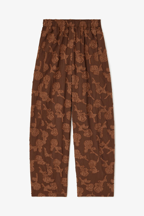 Trousers in Brown Fil Coupe, Cocoa Brown