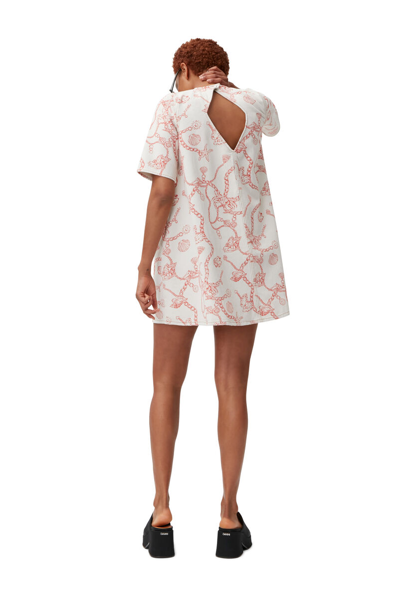 Mini-Denim-Kleid, Cotton, in colour Egret - 2 - GANNI