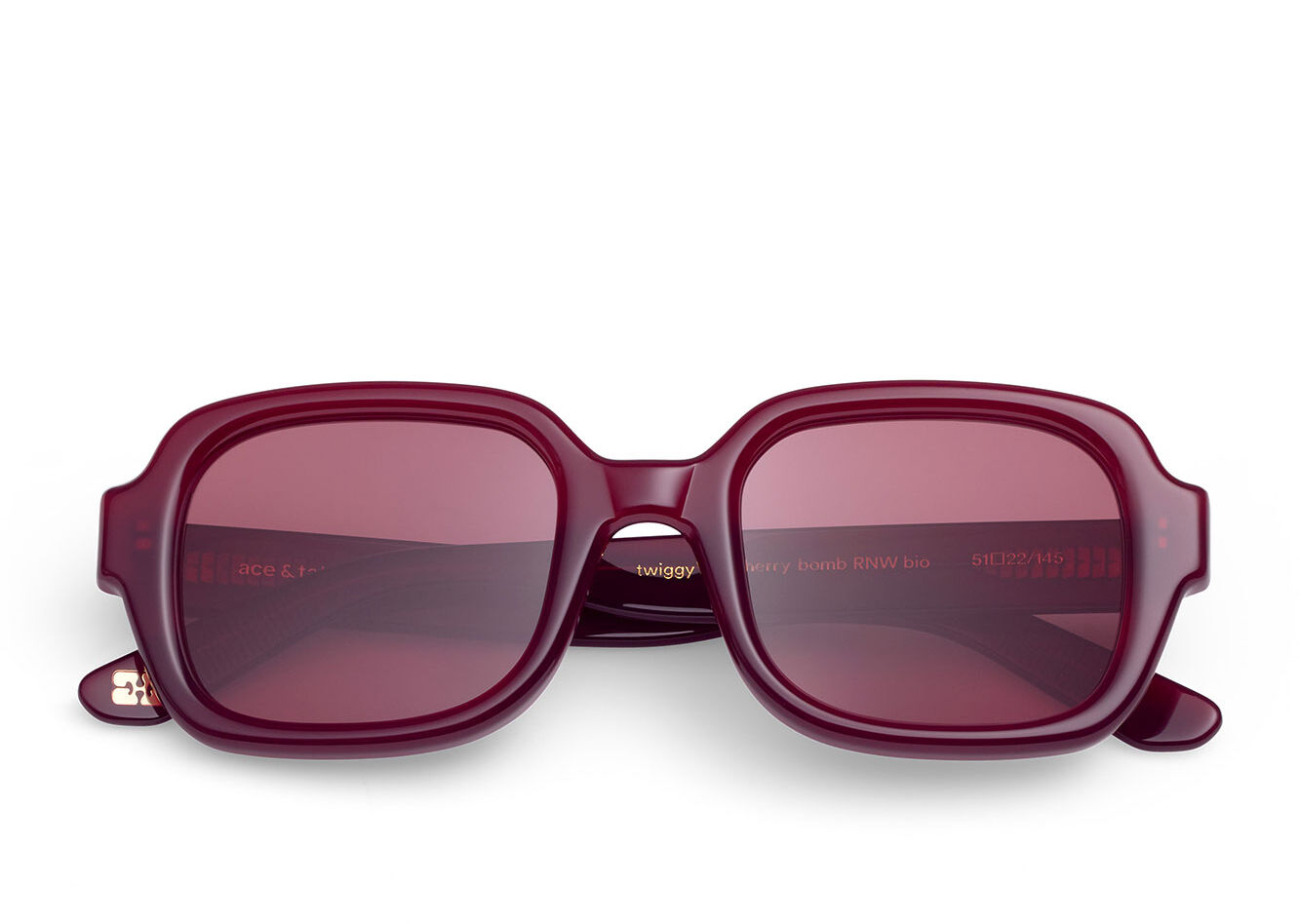 GANNI x Ace & Tate Port Royale Twiggy Sunglasses, Acetate, in colour Port Royale - 1 - GANNI