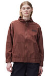 Tech Fabric Jacket, Nylon, in colour Root Beer - 1 - GANNI