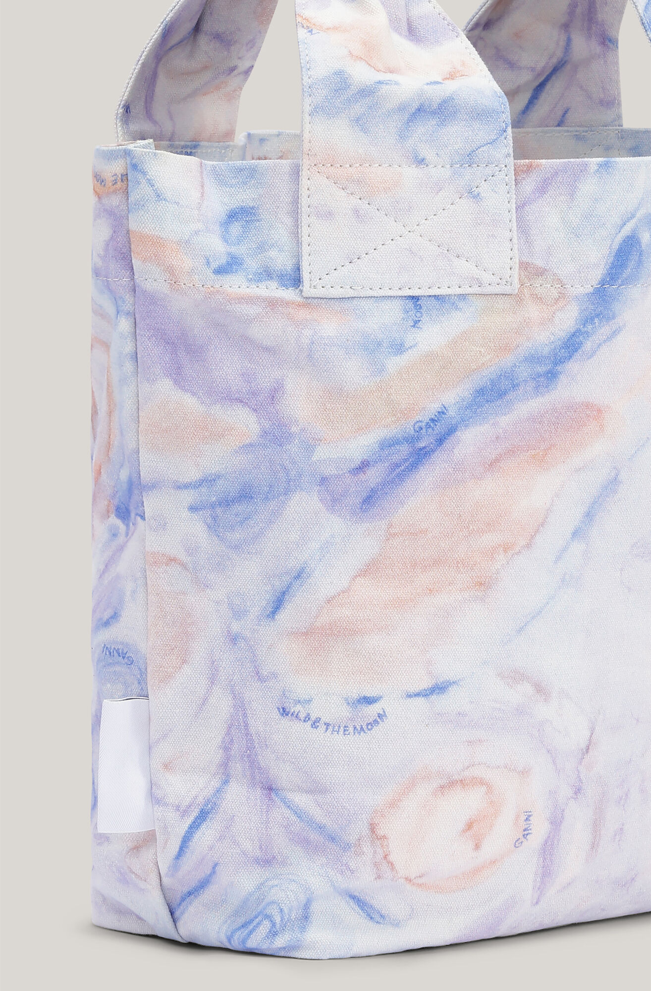 Cotton Canvas Tote Bag, Cotton, in colour Multicolour - 3 - GANNI