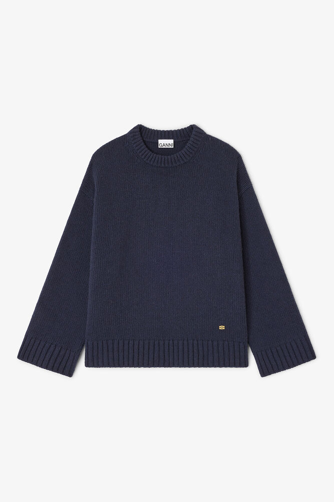 Dark Blue Wool Mix Jumper, Sky Captain