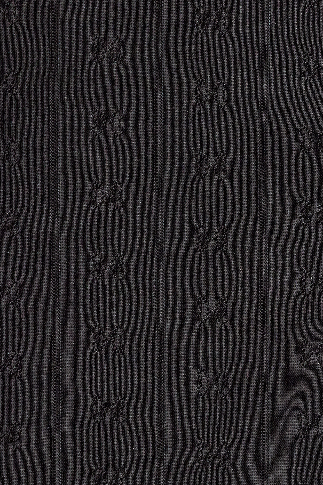 Haut en pointelle noire, Organic Cotton, in colour Black - 2 - GANNI