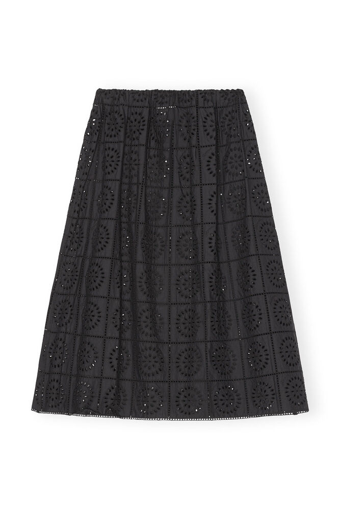 Broderie Anglaise Skirt, Black
