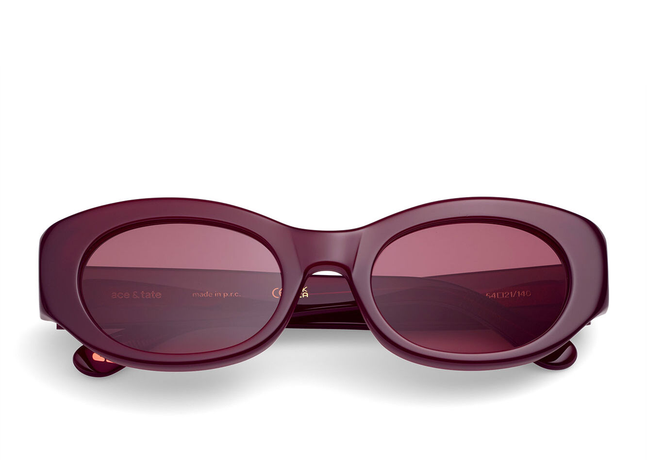 GANNI x Ace & Tate Port Royale Dakota Sunglasses, Acetate, in colour Port Royale - 1 - GANNI