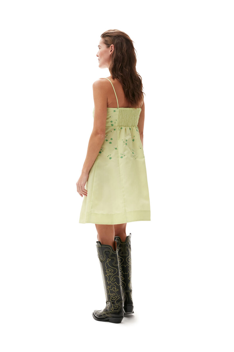 Outerwear Nylon Mini Dress , Nylon, in colour Lily Green - 2 - GANNI