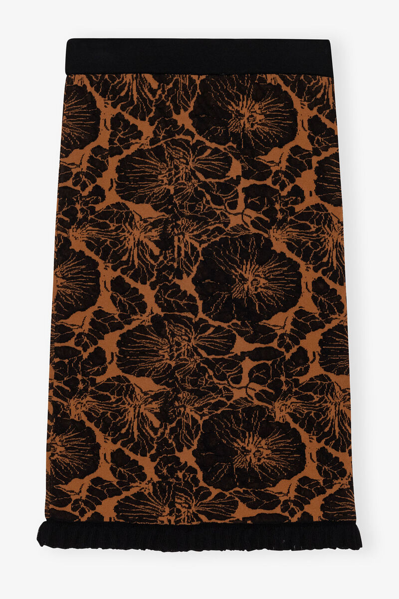 3D Jacquard Kjol, Cotton, in colour Tortoise Shell - 2 - GANNI