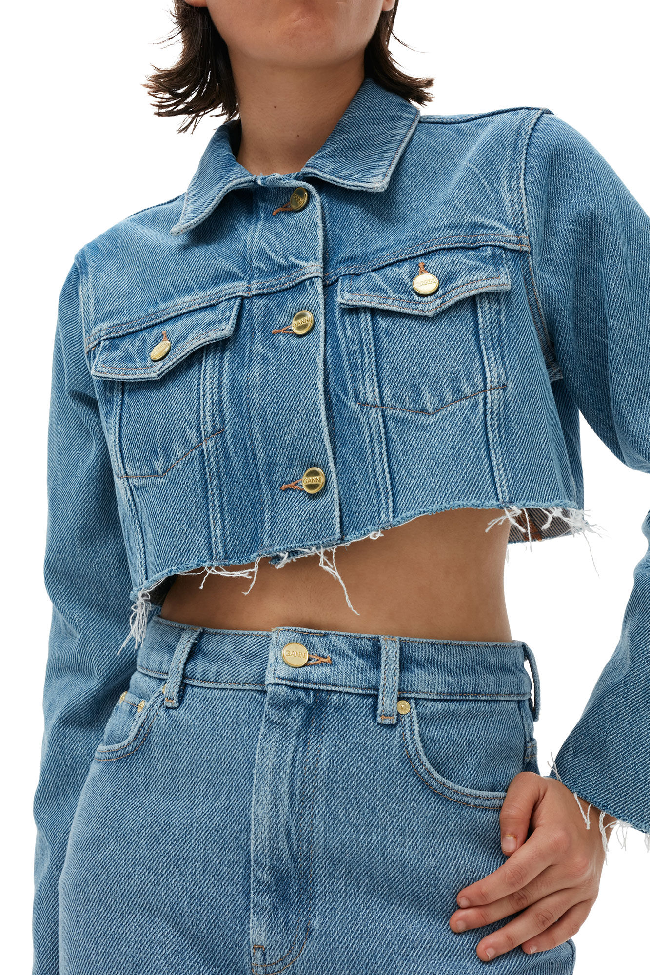 Buy MISS MOLY Women's Cropped Denim Jackets Summer Short Sleeve Classic  Casual Jean Jackets, Blue, Medium at Amazon.in