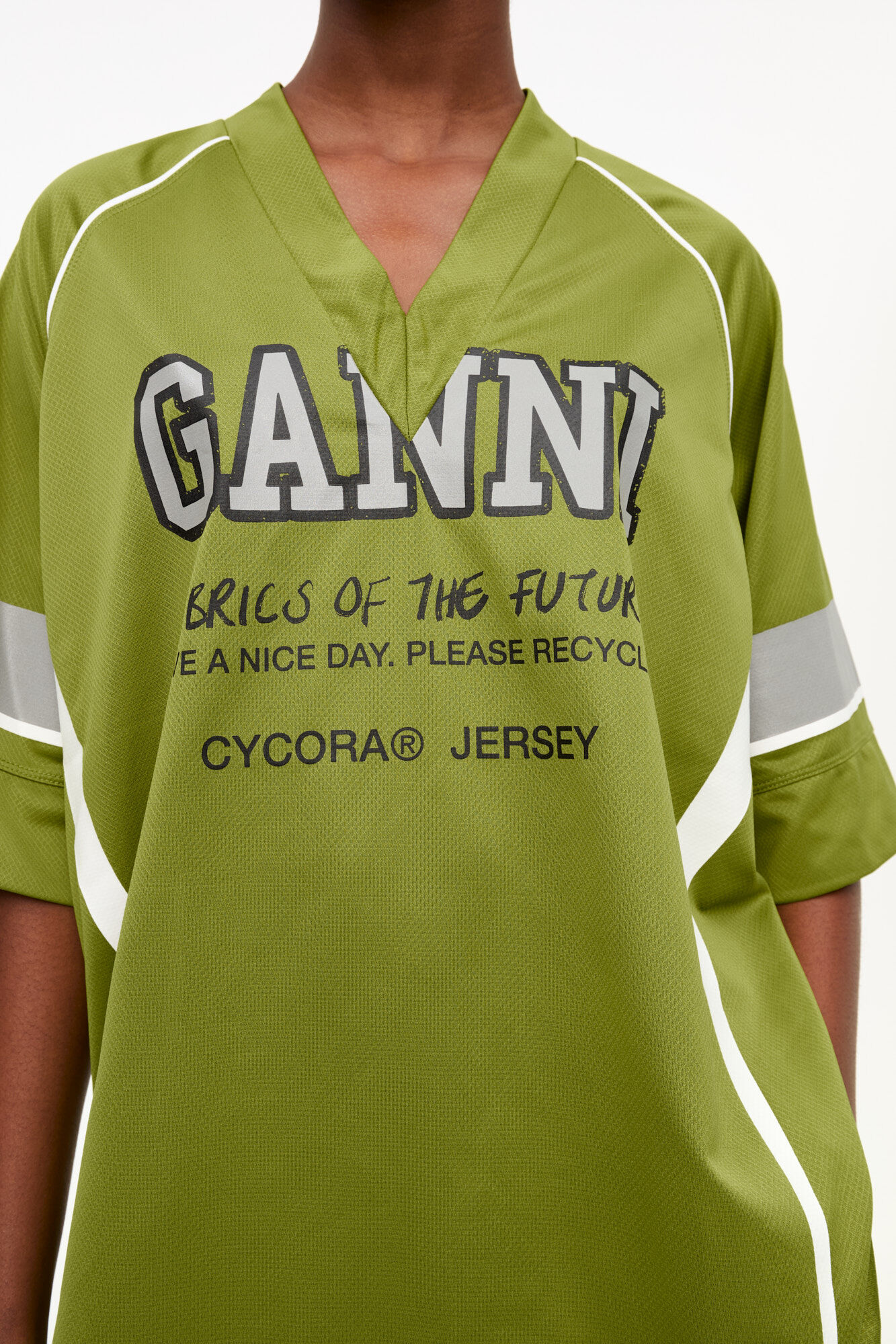 Green League Oversized T-shirt | GANNI US