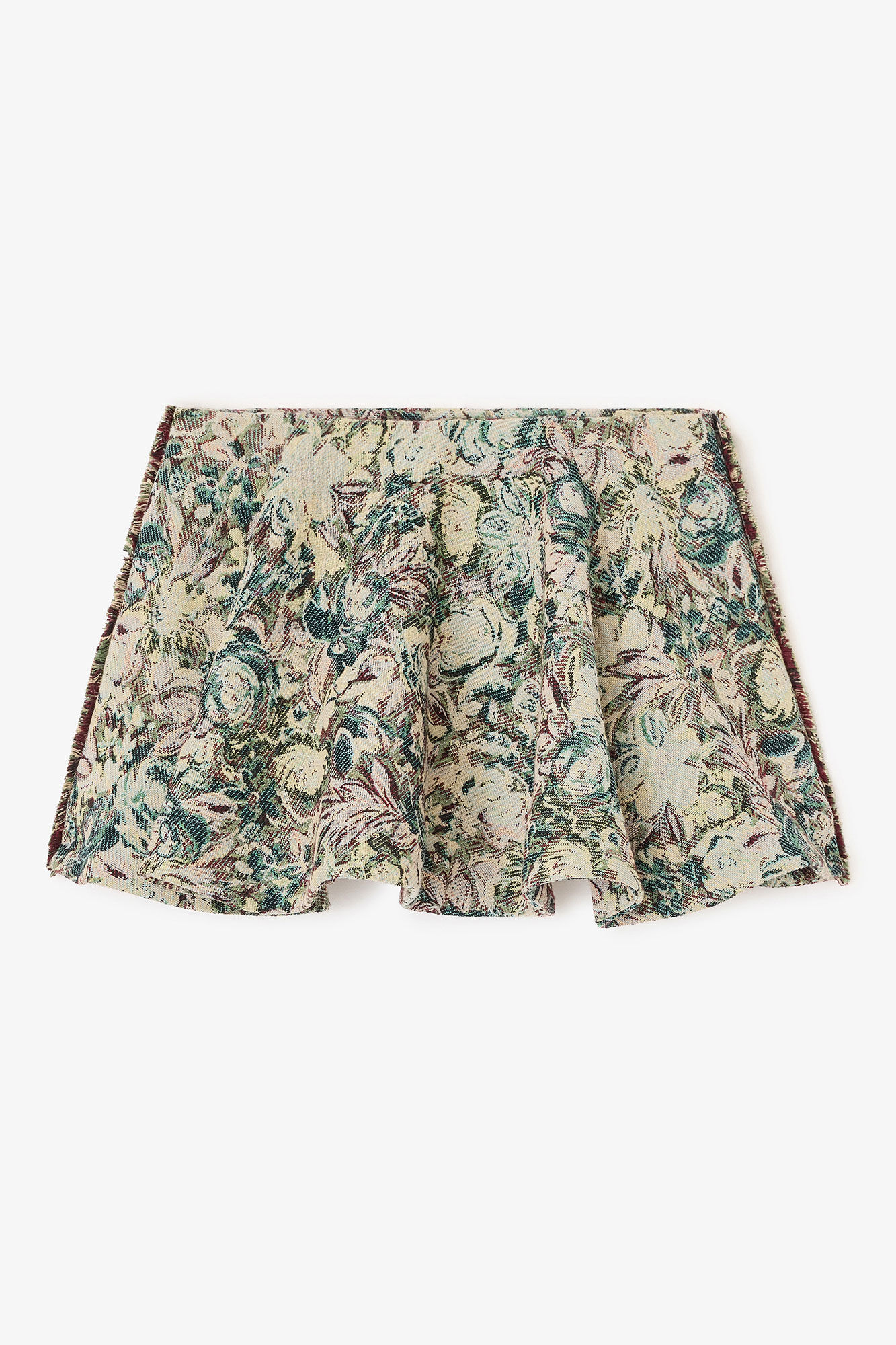Tapestry Mini Circle Skirt, Recycled Cotton, in colour Jadeite - 1 - GANNI