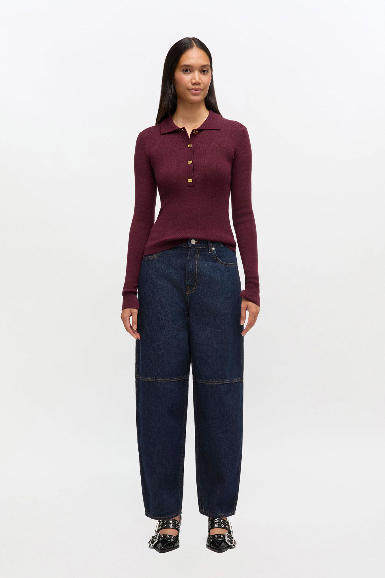 Dark Rinse Stary Jeans, Organic Cotton, in colour Rinse - 2 - GANNI