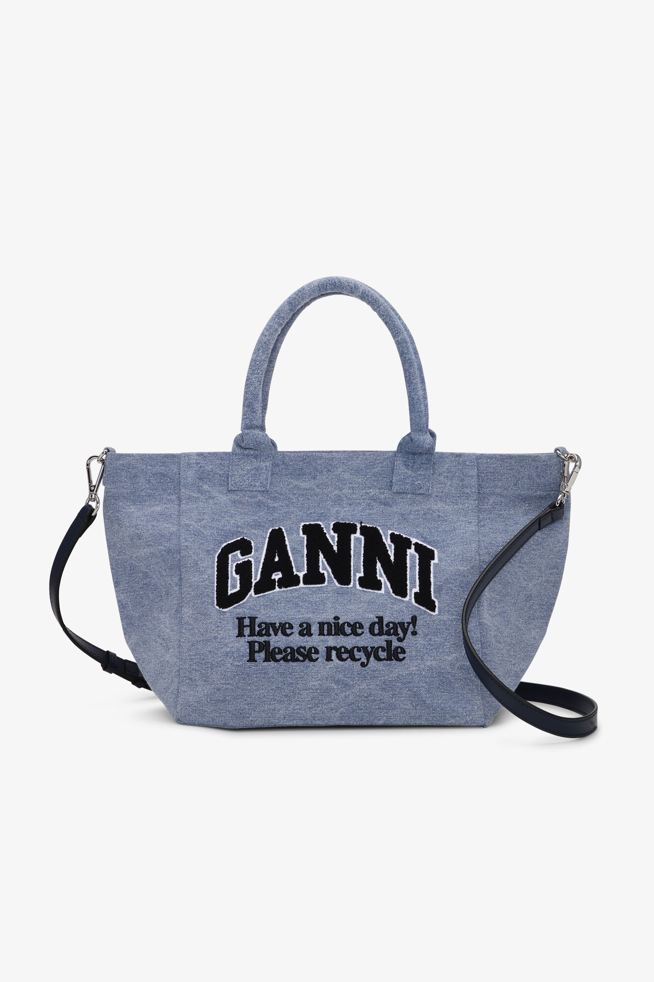 Washed Blue Small Shopper | GANNI HR
